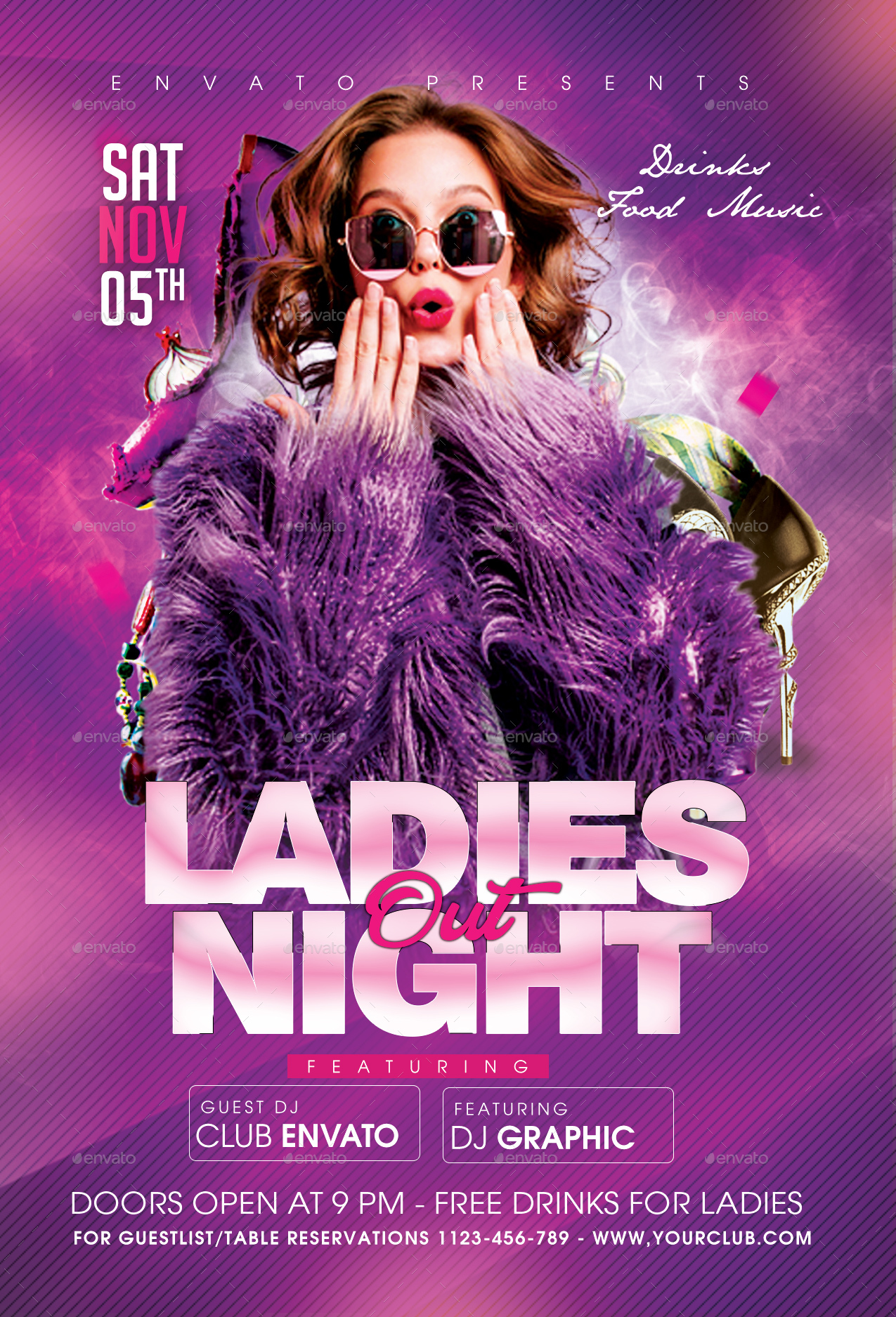 Ladies Night Out Flyer by XTEAMGRAPHIC | GraphicRiver